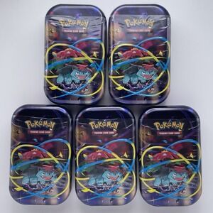 Pokemon TCG Mega Evolution Mega Heroes Mini Tin (Lot Of 5) Venusaur Art SEALED